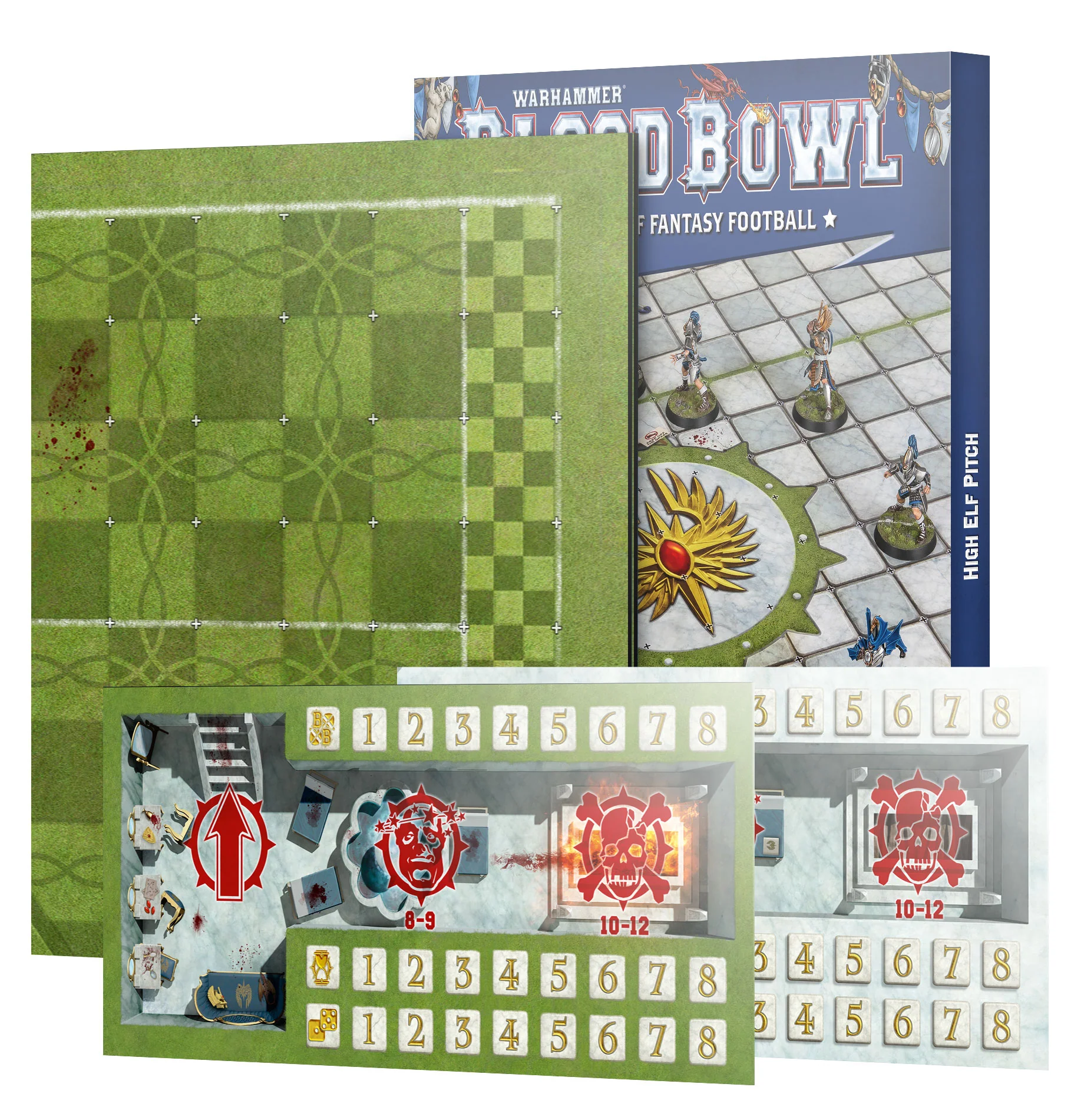 Blood Bowl: High Elf Team Pitch and Dugouts